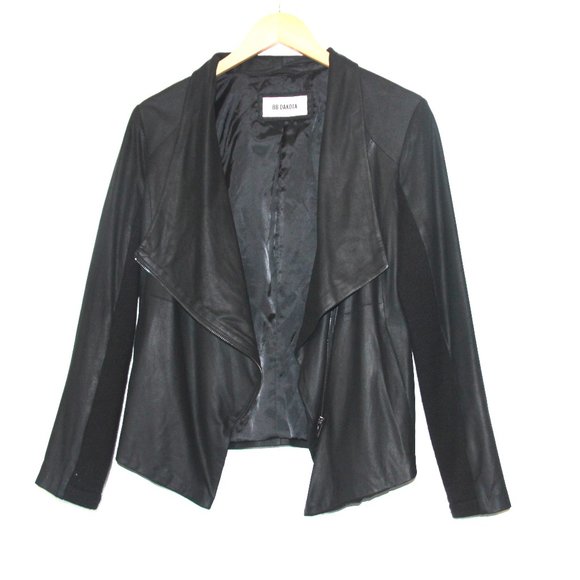 BB Dakota Jackets & Blazers - B.B. Dakota Black Leather Light Jacket